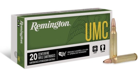 Remington UMC Rifle Ammunition .223 Rem 55 gr FMJ 3240 fps 20/ct