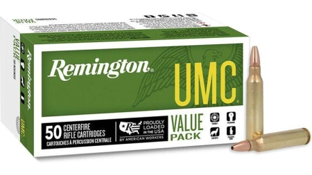Remington UMC Rifle Ammunition .223 Rem 55 gr FMJ 3240 fps 50/ct