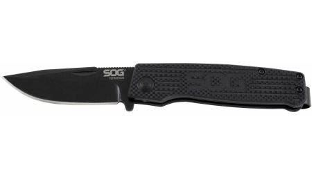 SOG Terminus Bowie Folding Knife 3" Blade Black