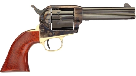 Taylor & Company Ranch Hand Handgun .45 Colt 6rd Capacity 4.75" Blued Barrel Case Hardened Wood Grip