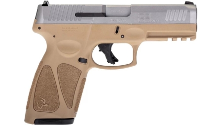 Taurus G3 Full Size Handgun 9mm Luger 17/rd 4" Barrel Stainless Steel and Tan with Steel Sights