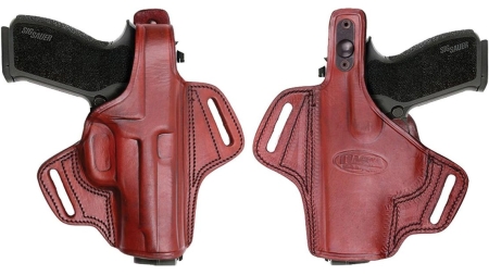 Tagua Gunleather Thumb Break Belt Holster for Colt Gov't 1911 Compact 3" Brown Right Hand