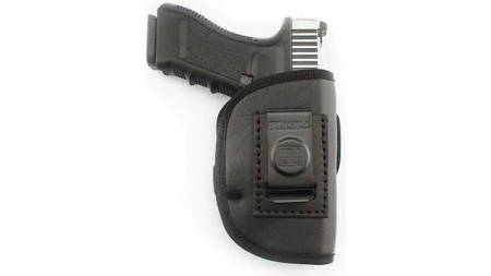 Tagua Leather Ecoleather Weightless 4 in 1 Open Top Holster for Most 9mm Luger/.40/.45 Black RH