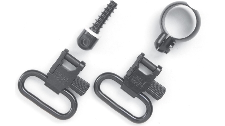Uncle Mike's Quick Detach Sling Swivel Set Full Band Lever Action Rifles .645-.660 Winchester/Marlin Swivel Steel Black