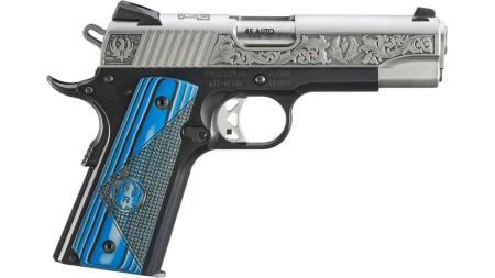 Ruger SR1911 "411 Sunapee St." Street Edition Handgun 45 Auto 7rd Magazines(2) 4.25" Barrel Engraved Frame G10 Grips