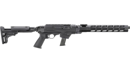 Ruger PC Carbine Chassis Model Rifle 9mm Luger 10rd Magazine 16.12" Barrel Synthetic Stock Aluminum Handguard