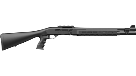Retay 724 Patrol w/Aluminum Forend Pistol Grip Shotgun 12ga 3" Chamber 4rd Capacity 18.5" Barrel Black Synthetic Matte Finish