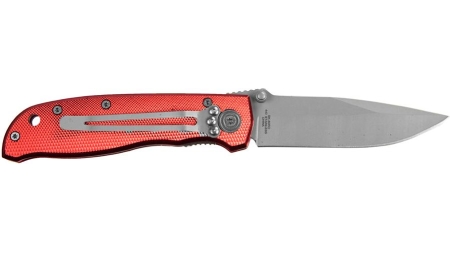 Sarge Knives Red Diamond Folding Knife 3-1/4" Drop Point Blade Red