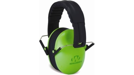 Walker's Game Kids Folding Passive Ear Muffs-Lime Green