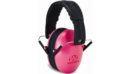 Walker's Game Kids Folding Passive Ear Muffs-Pink