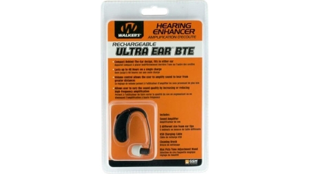 Walker's Ultra Ear Behind the Ear Hearing Enhancer Black