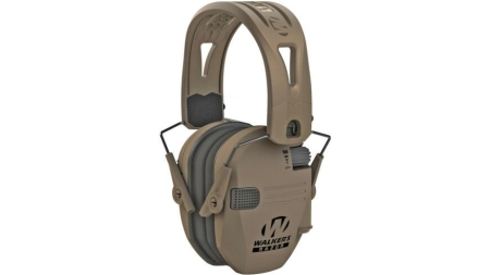 Walker's  Razor Tacti-Grip Ear Muffs -FDE with FDE Band 23NRR