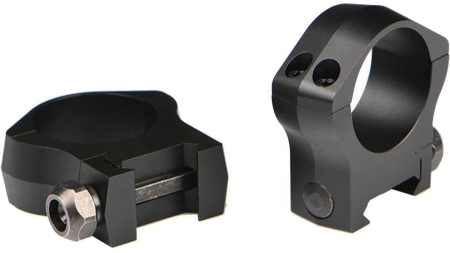 Warne 2-Piece Picatinny Style Mountain Tech Scope Rings 30mm Low - Matte