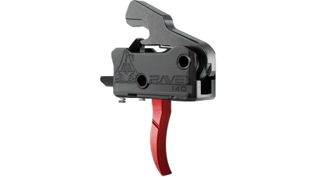 Rise Armament Rave 140 Single Stage AR Rifle Trigger 3.5 lb Curved Red