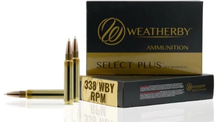 Weatherby Select Plus Barnes TTSX Rifle Ammunition .338 WBY RPM 185gr PT 3100 fps 20/ct