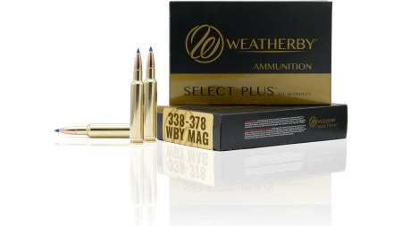 Weatherby Select Plus Rifle Ammunition 338-378 Wby Mag 262 gr Hammer Custom 3500 fps 20/ct