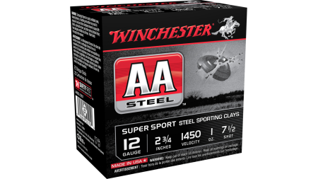 Winchester AA Steel Target Shotshell Ammunition 12ga 2-3/4" #7 1/2 1oz 25rd