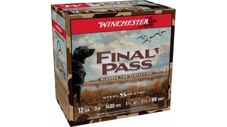 Winchester Final Pass Shotshells 12 ga 3" 1-1/4 oz 1400 fps #1.5 & #BB 25/ct