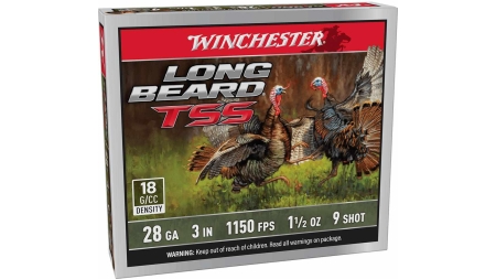 Winchester Long Beard TSS Shotshells 28ga 3" 1-1/2oz 1150 fps #9 5/ct