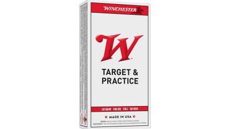 Winchester USA Handgun Ammunition .40 S&W 180 gr. FMJ 1020 fps 50/ct