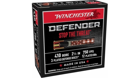 Winchester Supreme Elite PDX1 Personal Defense Shotgun Ammunition .410 ga 2 1/2" 3 disc 12 plts + Slug 750 fps 10/ct