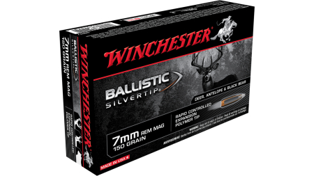 Winchester Ballistic Silvertip Rifle Ammunition 7mm Rem Mag 150 gr. PT 3100 fps 20/ct
