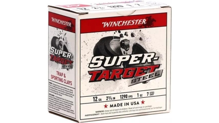 Winchester Super-Target Steel Shotshells 12ga 2-3/4" 1oz 1290 fps #7 25/ct