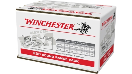 Winchester USA Lake City Rifle Ammunition .223 Rem 55 gr. FMJ 3240 fps 200/ct