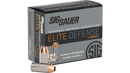 Sig Sauer Elite Performance Pistol Ammunition .40 S&W 165 gr Elite V-Crown JHP Box 20