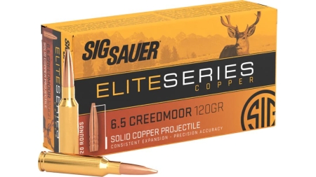 Sig Sauer Elite Hunting Rifle Ammunition 6.5mm Creedmoor 120 gr HT 20/ct