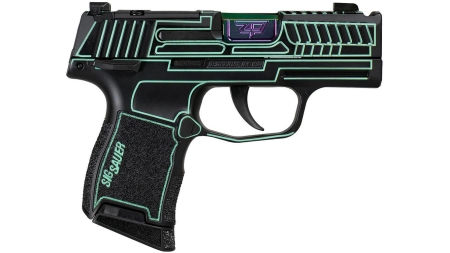 Sig Sauer P365 "Outlander Blue Laser" Handgun 9mm Luger 10rd Magazines(2) 3.1" Spectrum Barrel X-RAY 3 Sights Manual Safety