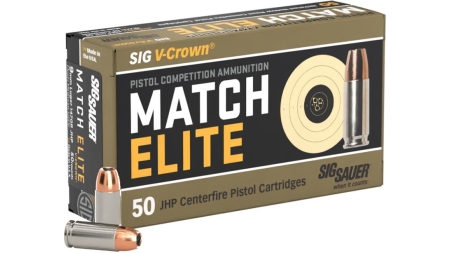 Sig Sauer Match Elite Handgun Ammunition 9mm Luger 147gr JHP 880 fps 50/ct