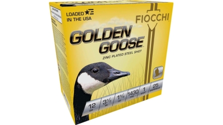 Fiocchi Golden Goose Shotshells 12ga 3 1/2" 1-5/8oz  1430fps #1 25/ct