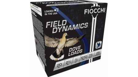 Fiocchi Lead Dove & Quail Shotshells 20ga 2-3/4 in 7/8 oz #7.5 1210 fps 25/ct