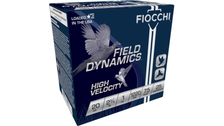 Fiocchi High Velocity Shotshells 20ga. 2-3/4" 1oz #7.5 25/ct