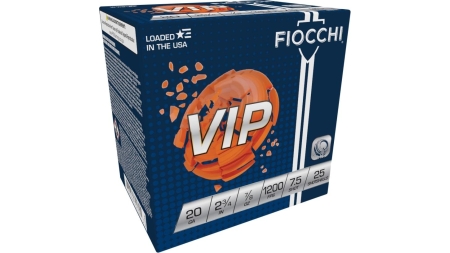 Fiocchi VIP Shotshells 20 ga 2-3/4" 7/8 oz 1200 fps #7.5 25/ct