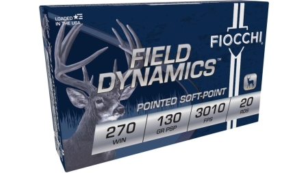 Fiocchi Field Dynamics Rifle Ammunition .270 Win 130 gr PSP 3010 fps 20/ct