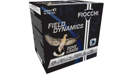 Fiocchi Lead Dove & Quail Shotshells 28ga 2-3/4 in 3/4 oz #8 1200 fps 25/ct