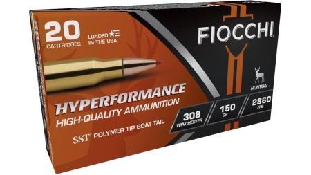 Fiocchi Hyperformance Hunt Rifle Ammunition .308 Win 150 gr SST 2860 fps 20/ct