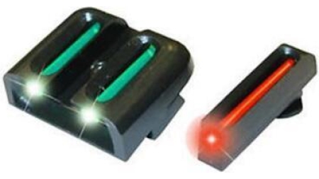 Truglo Fiber-Optic Sights Fit Glock Slimline Models 42/43/43x/48 Front Red/Rear Green