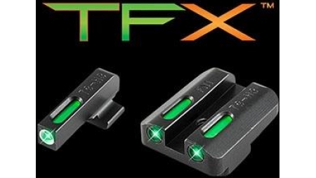 Truglo TFX Tritium-Fiber-Optic Day/Night Sights Fits FNH FNP-40 FNX-40 FNS-40 (Including Compact) - White Outline Front/Rear Green