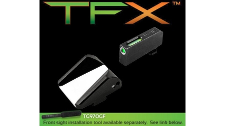 Truglo TFX Tritium Fiber Optic XTREME Handgun F.A.S.T. Sights Fit Glocks Except 42/43 & M.O.S. - F.A.S.T Rear Sight / TFX Front Sight - White
