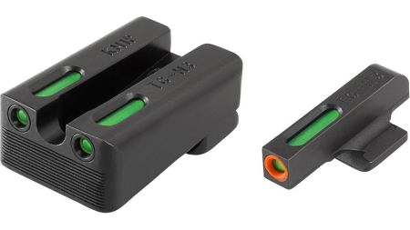 Truglo TFX Pro Tritium/Fiber-Optic Day/Night Sights Fit Kimber 1911 models w/ FIXED REAR SIGHT - Orange Outline Front/Rear Green