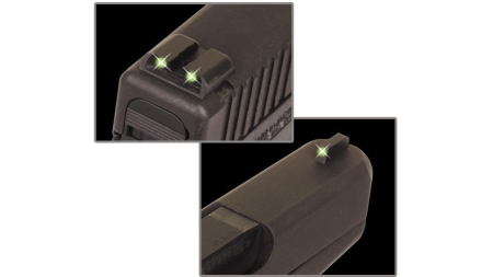 Truglo Tritium Britesite Night Sights Fits Kimber 1911 models with FIXED REAR SIGHT - Front Green/Rear Green