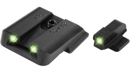 Truglo Tritium Pro Night Sights Fit S&W Bodyguard .380 - White Outline Front/Green Rear