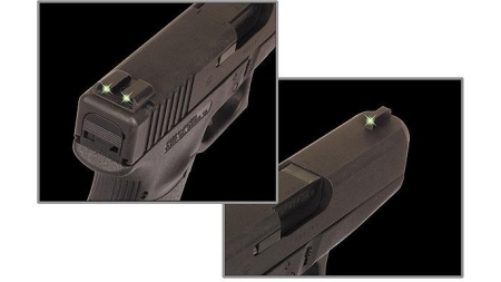 Truglo Tritium Night Sights Fits Novak .260/.450 Set - Front Green/Rear Green