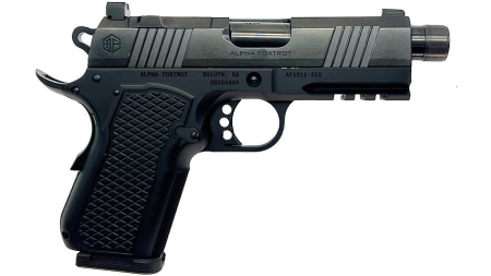 Alpha Foxtrot AF1911 S15 Polished Handgun 9mm Luger 15rd Magazine 3.5" Threaded Barrel RMSc Optic Cut