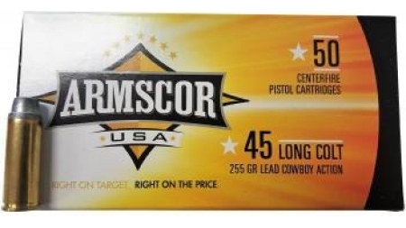 Armscor Handgun Ammunition .45 Colt 255 gr LRN 800 fps 50/ct