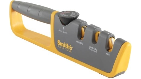 Smith's Adjustable Angle Pull-Thru Knife Sharpener for Straight Edge Knives - Coarse or Fine