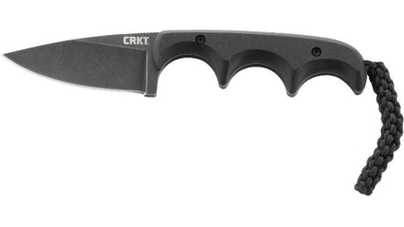 CRKT Minimalist Black Fixed Knife 2-1/8" Drop Point Blade Black